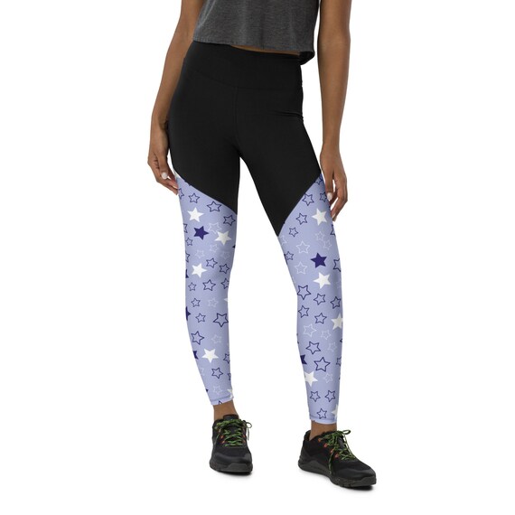 Sports Leggings Star Print High-waisted 