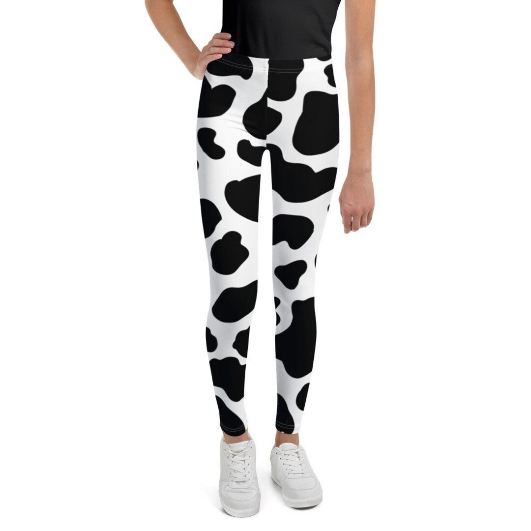 Brown And White Cow Print Men's Leggings
