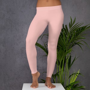 Blush Leggings, Pink Leggings, Neutral Leggings, Womens Activewear, Workout Leggings, Gym Leggings, High Stretch, Pastel Pink, Yoga Pants