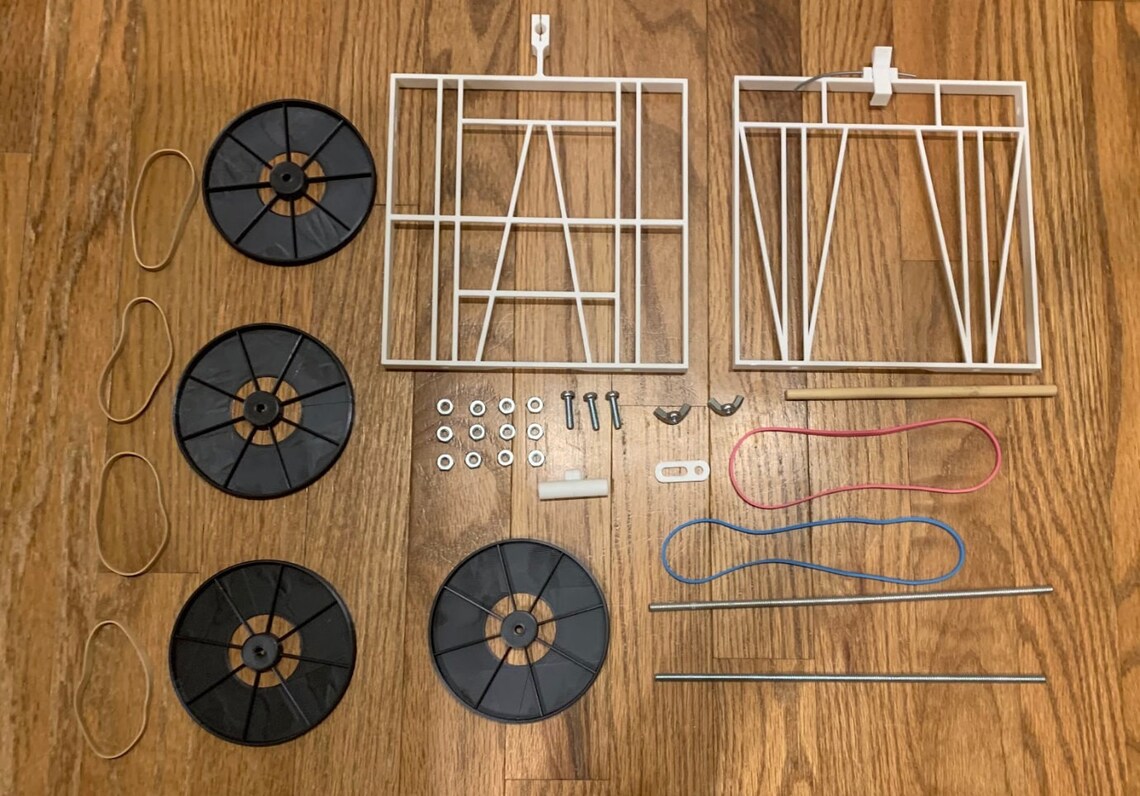 Wheeled Vehicle elastic Band Powered 2023 Science Olympiad Etsy