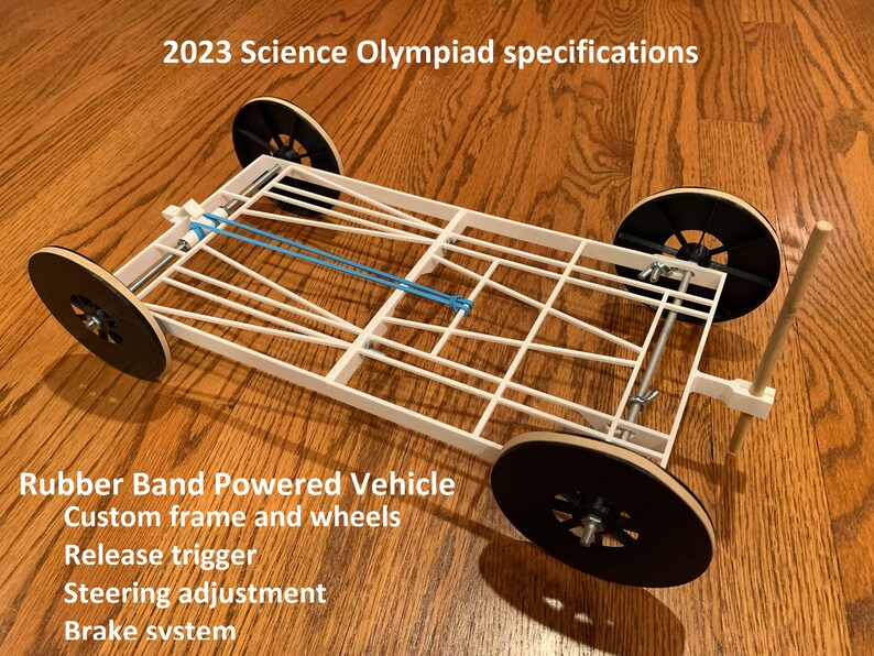 Wheeled Vehicle elastic Band Powered 2023 Science Olympiad Etsy