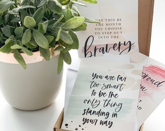 Conjunto de 12 Cartões de Incentivo com Envelopes | Cartões-Presente | Postais Positivos | Presente Inspirador para Amigos