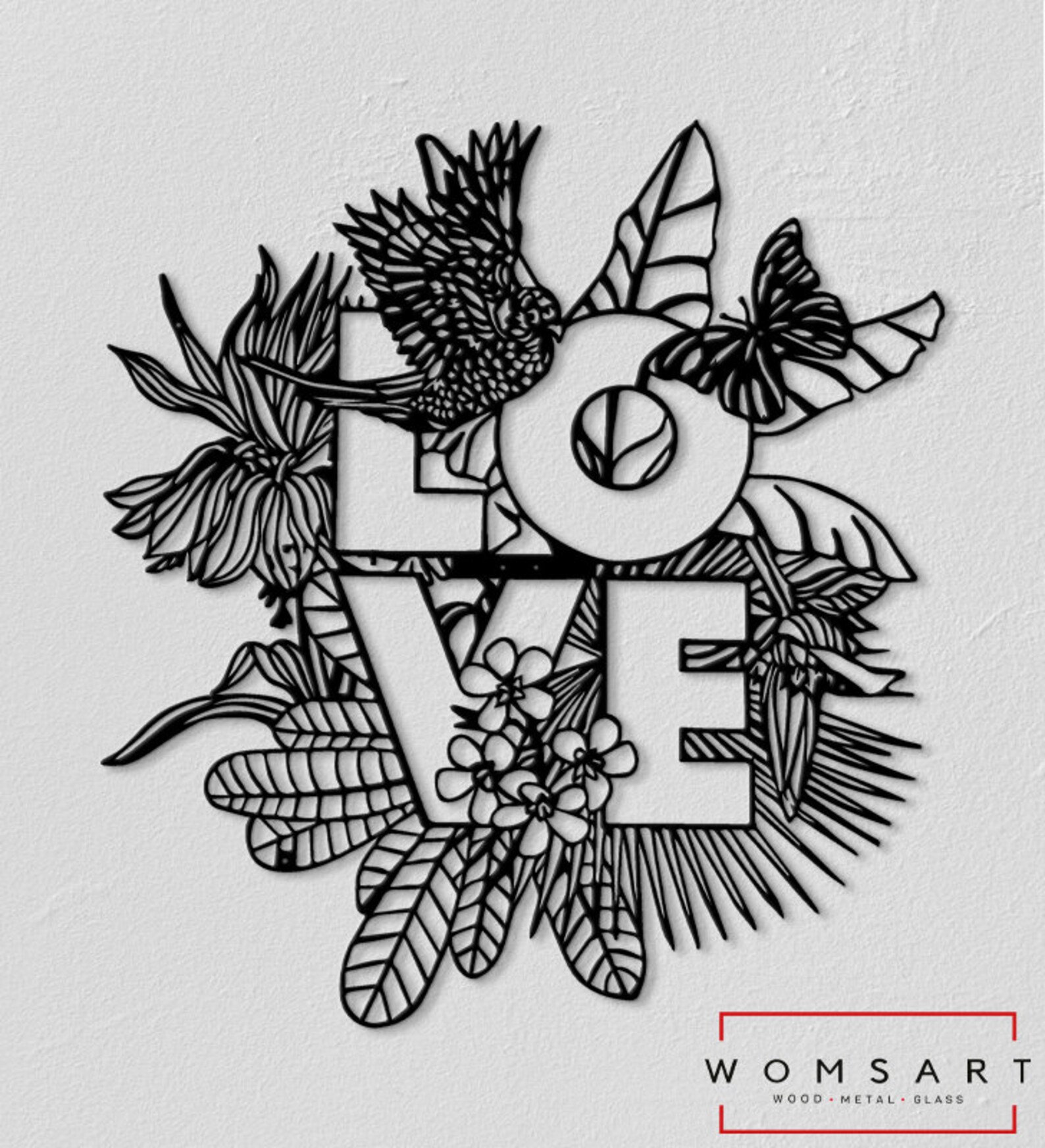 Metal Wall Art With The Theme Of Love And Affection Etsy