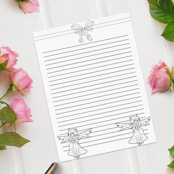 cute aestethic writing paper printable jpg pdf stationery etsy australia