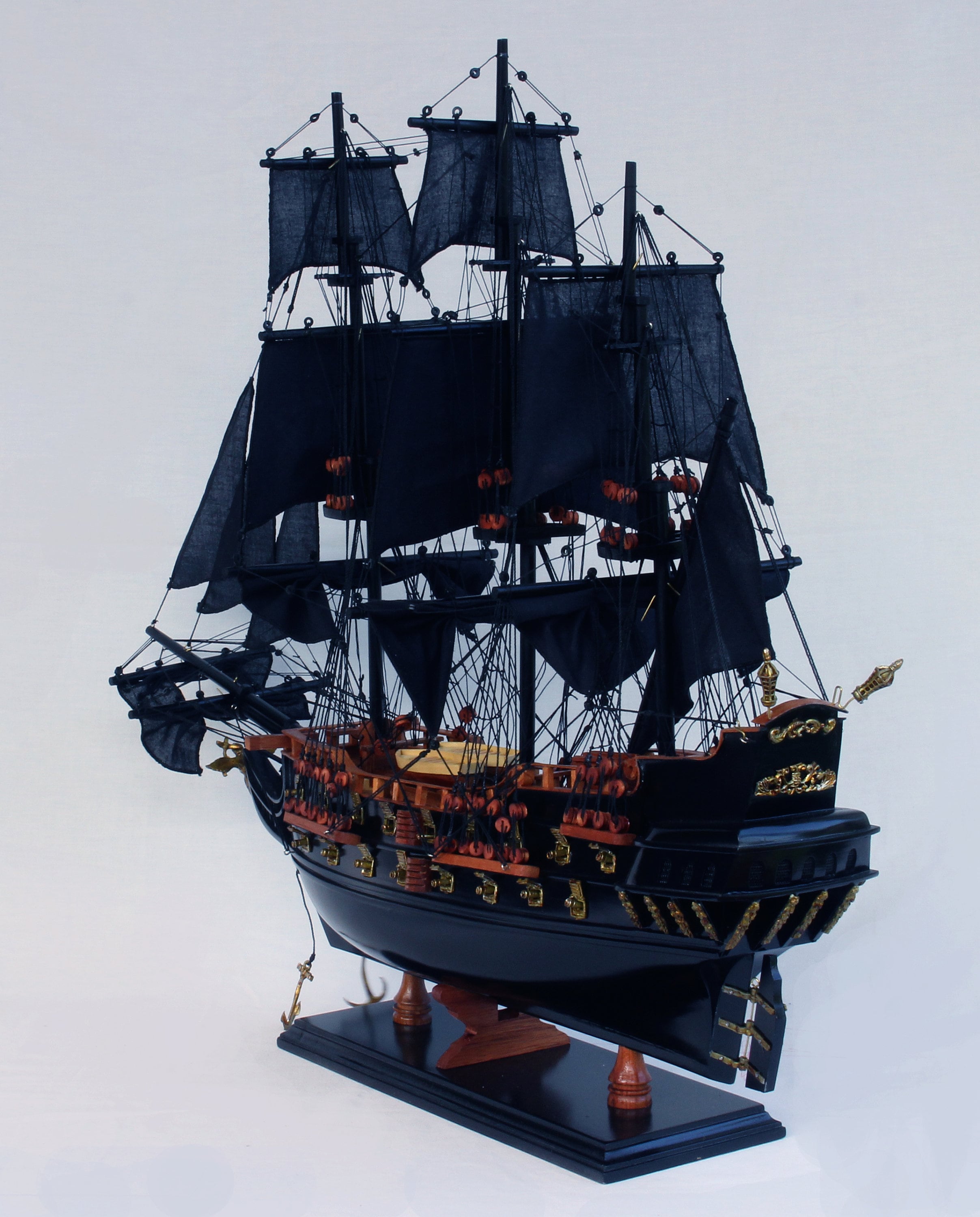 Black Pearl Wooden Model Ship Pirates of the Caribbean Model Ship Etsy