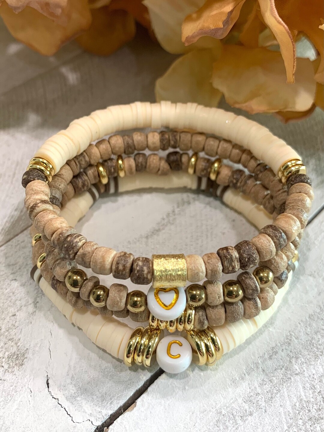 Handmade Jewelry Bracelet Personalize Heishi Bead Bracelet - Etsy