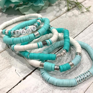 Turquoise Beaded Bracelet for Women Heishi Bead Bracelet - Etsy