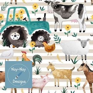 Farm Animals Seamless Design