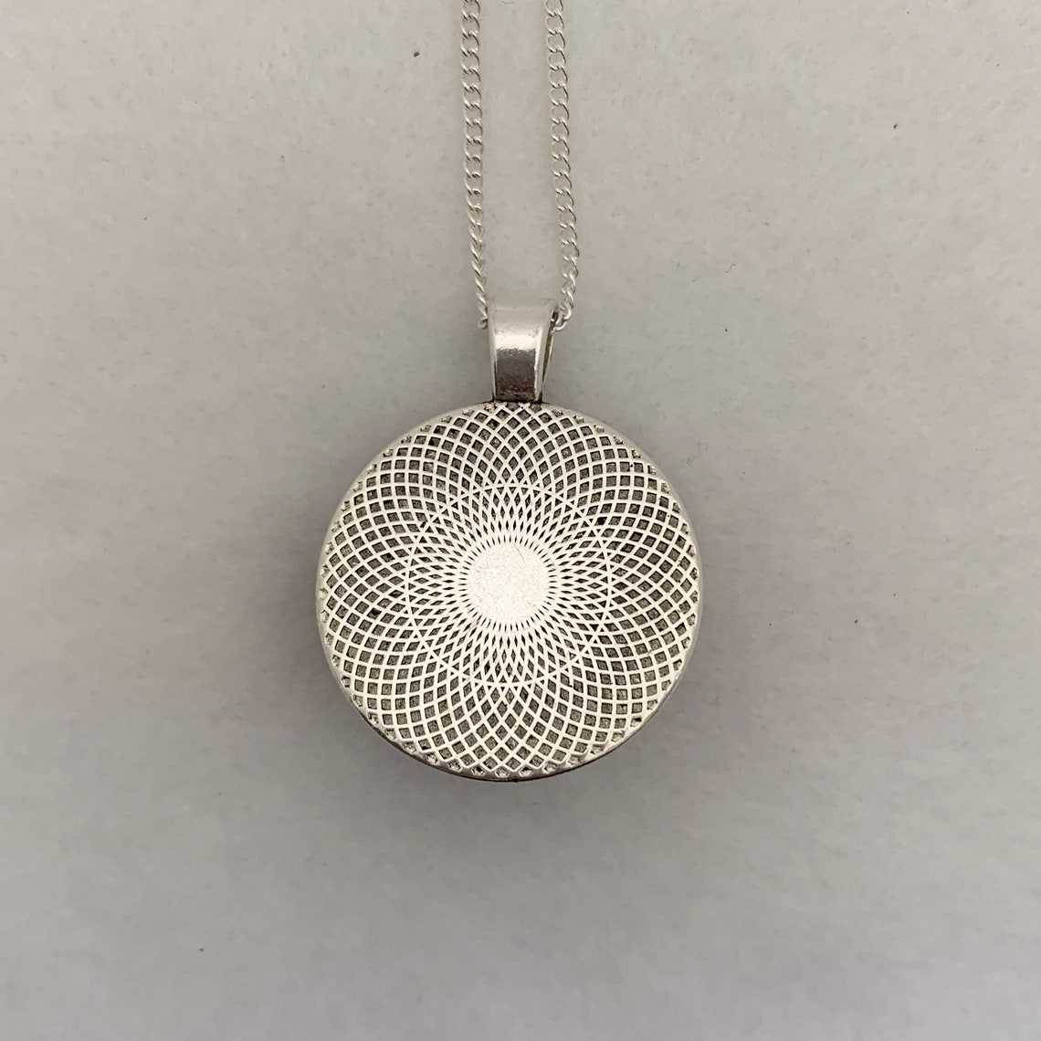 Black and White Pendant With Necklace Etsy