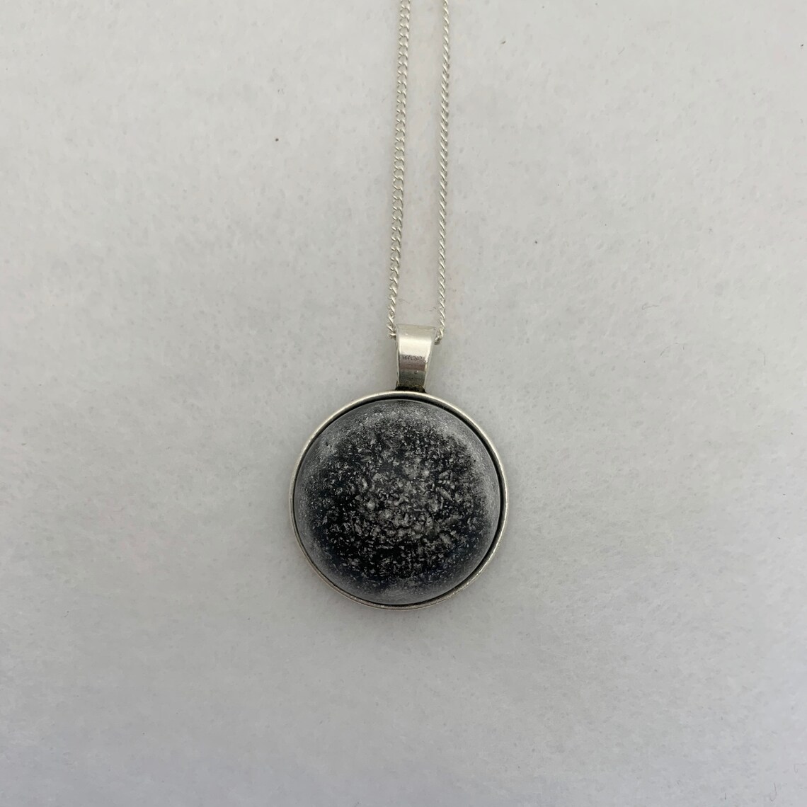 Black and White Pendant With Necklace Etsy
