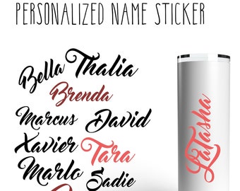 Personalized Name Sticker - Custom Name Decal - Vinyl Decals for Tumbler Cup, Water Bottle Stickers, Car Decals for Women - Kids Name Labels