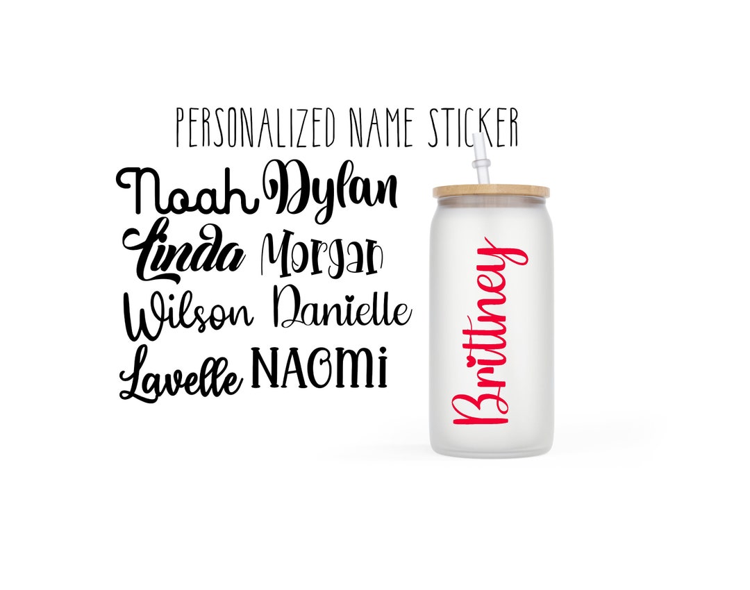 Name Decal Sticker for Water Bottles Tumbler Cups Laptop - Personalized ...