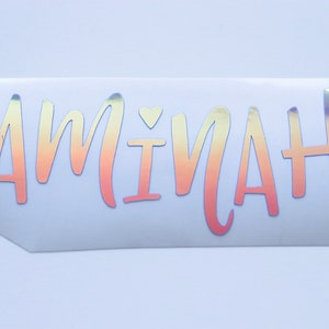 Holographic Name Sticker Decal, Vinyl Name Sticker for Tumbler Cups, Laptop, Gift Box Name Label Personalize Your Name Sticker Die Cut Decal