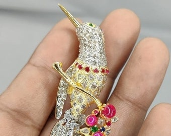 アンティークビクトリア朝の925シルバーローズカットダイヤモンド