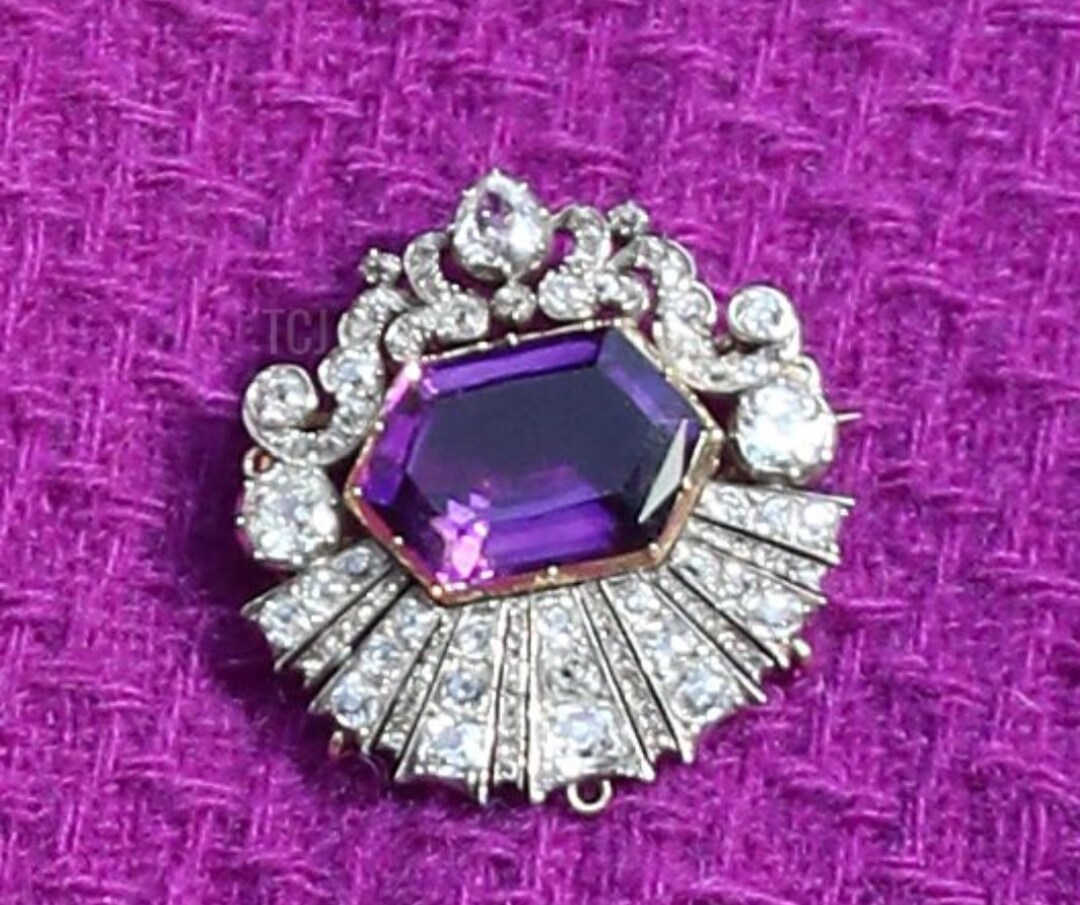 Vintage Inspired 925 Sterling Silver Cz Zircon Queen Elizabeth Ii Kent