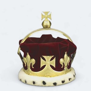Antique Style British Coronet of George, Prince of Wales - Brass Replica from the United Kingdom