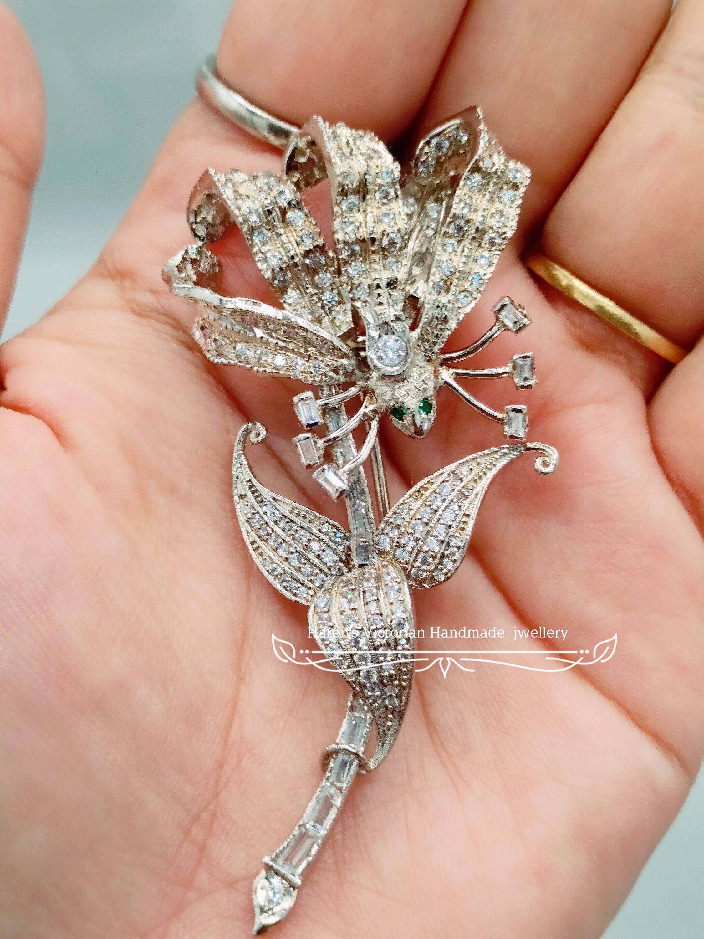 Edwardian Antique American Diamond 925 Sterling Silver Queen Elizabeth edwardian-antique-american-diamond-925-sterling-silver-queen-elizabeth