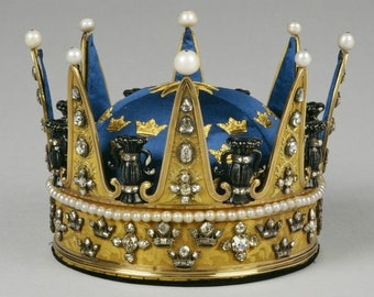 The Sweden princess crown , The crown of princess Sophia in  925 sterling silver cubic zircon and blue enamel