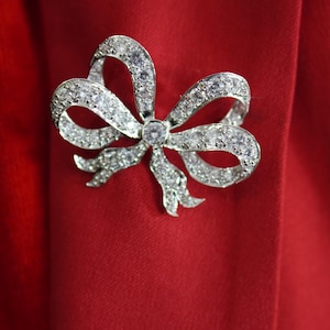 Victorian 925 sterling silver Cubic zircon Queen Victoria's bow brooch queen Elizabeth ii bow brooch