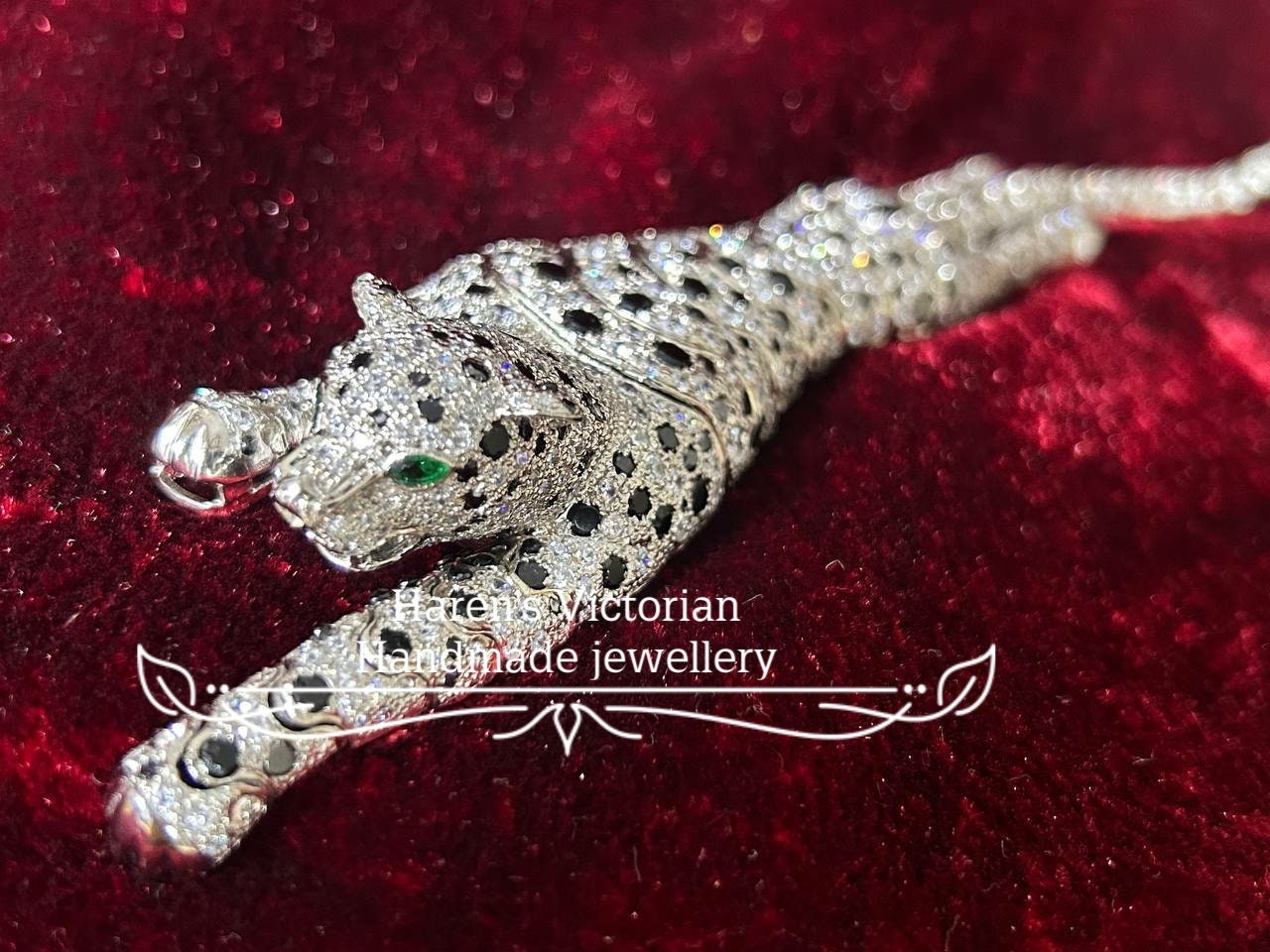 Art Deco Style 925 Sterling Silver CZ Zircon Onxy Body Art Deco Style 925 Sterling Silver CZ Zircon Onxy Body