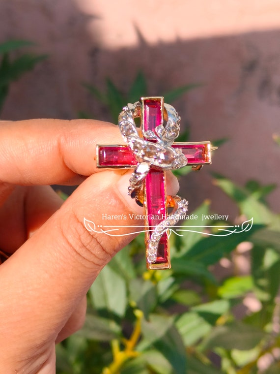 ジョージアンスタイルのローズカットダイヤモンド925スターリング