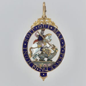 The order of Sash badge in 925 sterling silver and enamel , gift for him