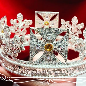 George IV State Diadem  in CZ Zircon and 925 sterling silver