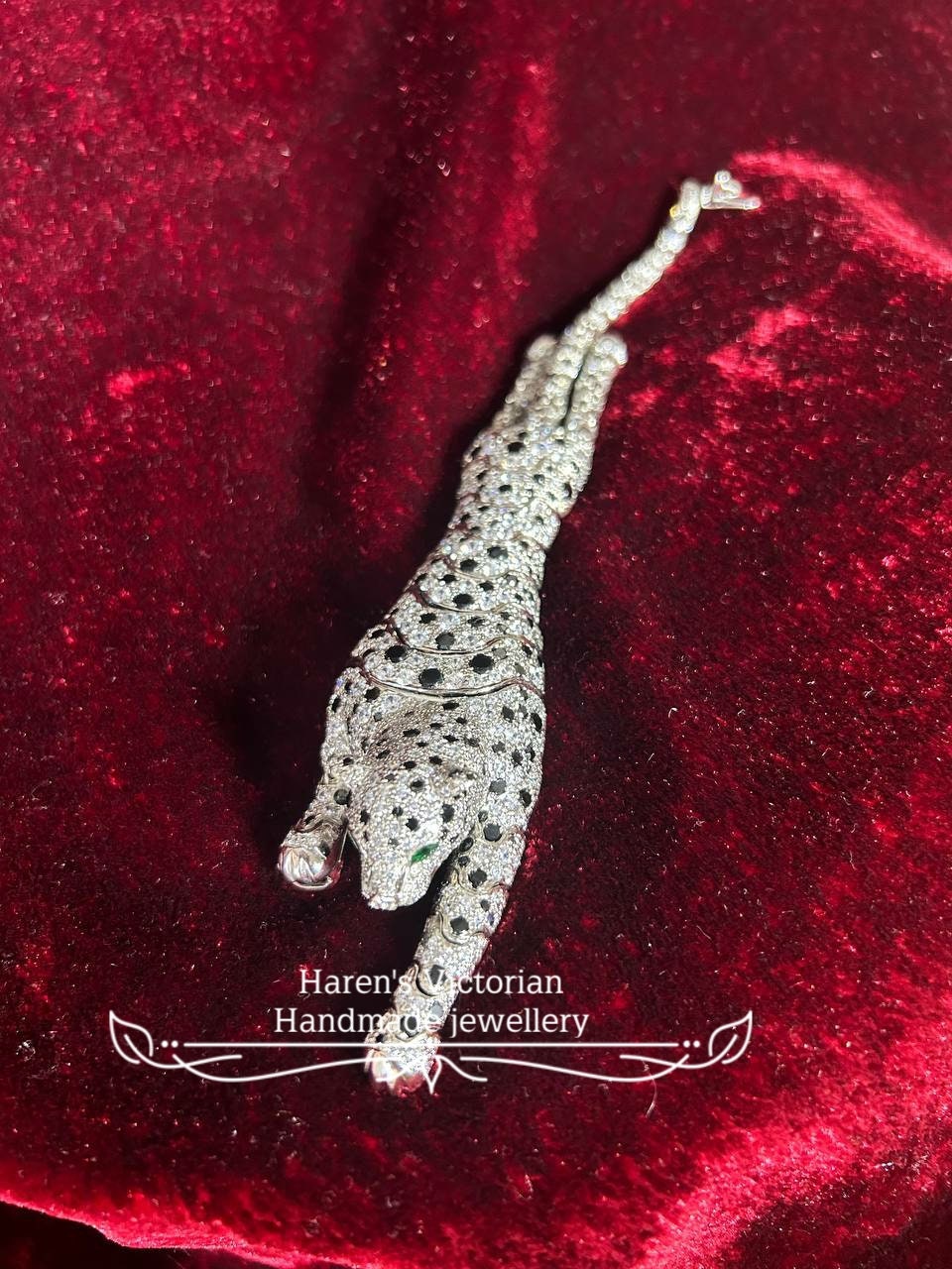 Art Deco Style 925 Sterling Silver CZ Zircon Onxy Body Art Deco Style 925 Sterling Silver CZ Zircon Onxy Body