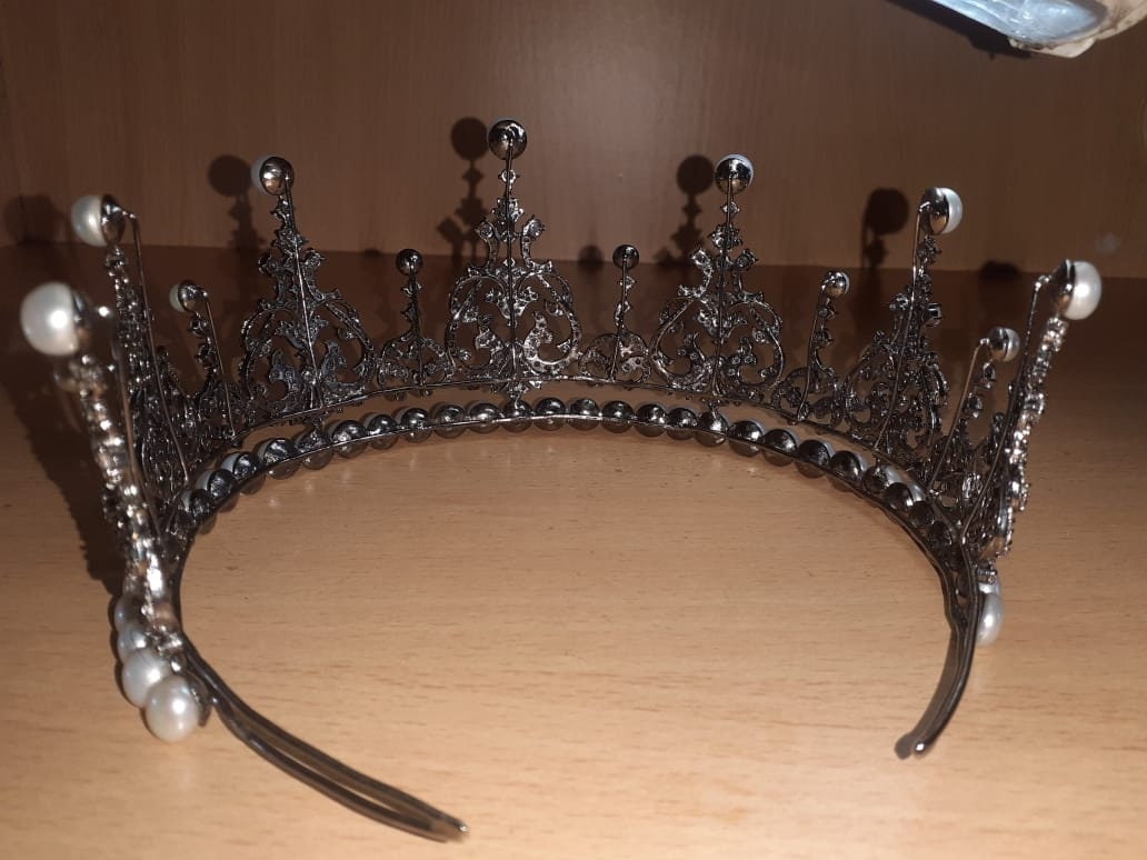✧tiara✧ Victorian: the Kent Festoon Pearl Tiara in 925 Sterling