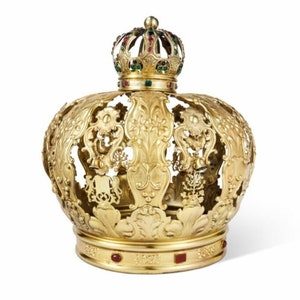 Antique Austro-Hungarian Torah Crown - Vintage Brass Religious Crown