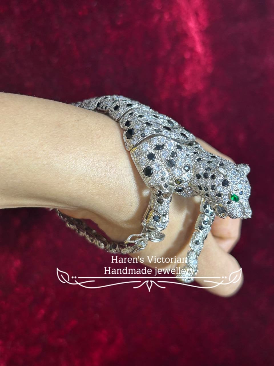Art Deco Style 925 Sterling Silver CZ Zircon Onxy Body Art Deco Style 925 Sterling Silver CZ Zircon Onxy Body