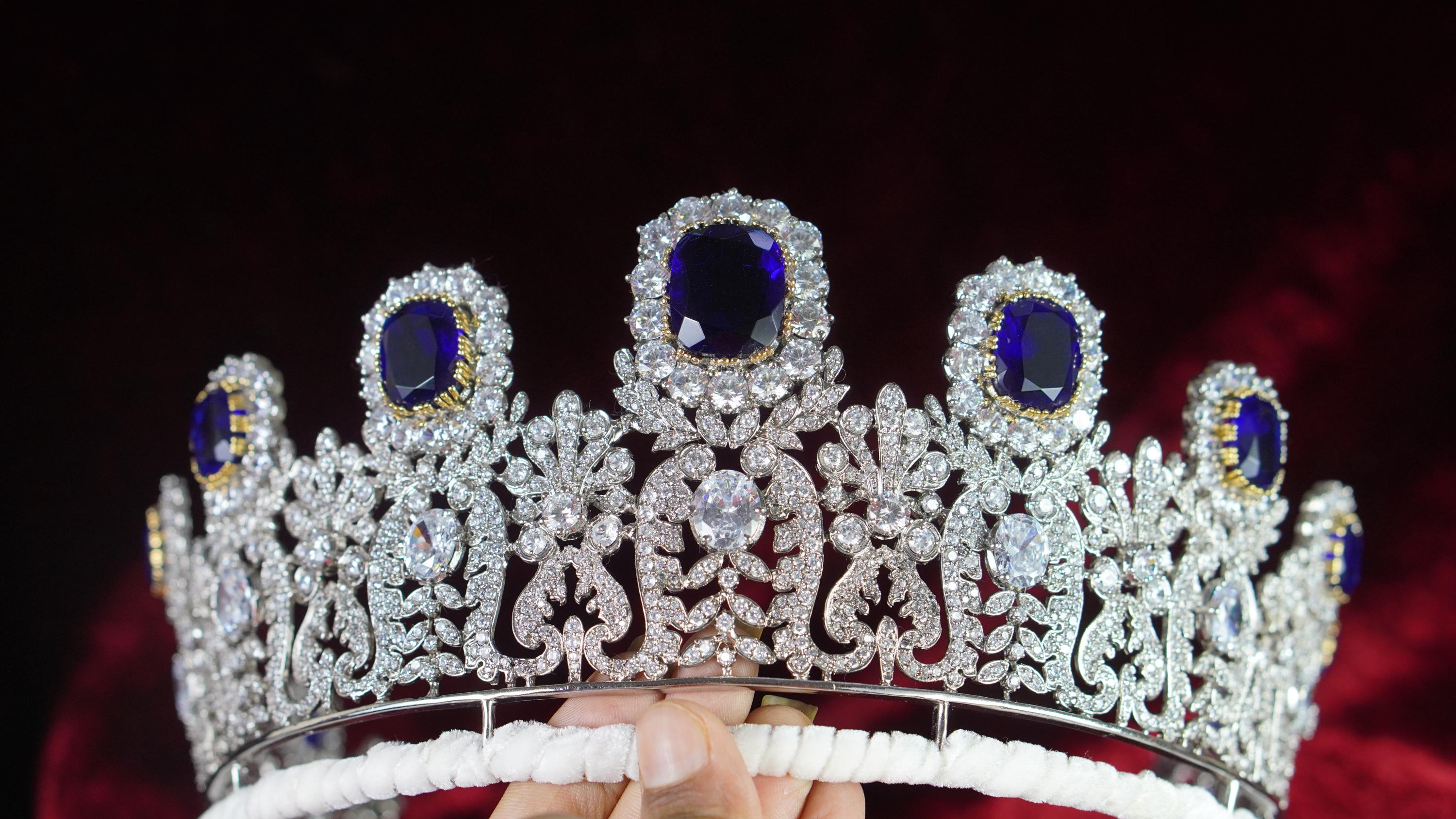 Edwardian Era Inspired CZ Zircon Duchess of Leuchtenberg Sapphire