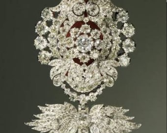 Art Deco brooch gift for him Vintage yellow sapphire 925 Silver cz Zircon Golden Fleece pendant brooch for men