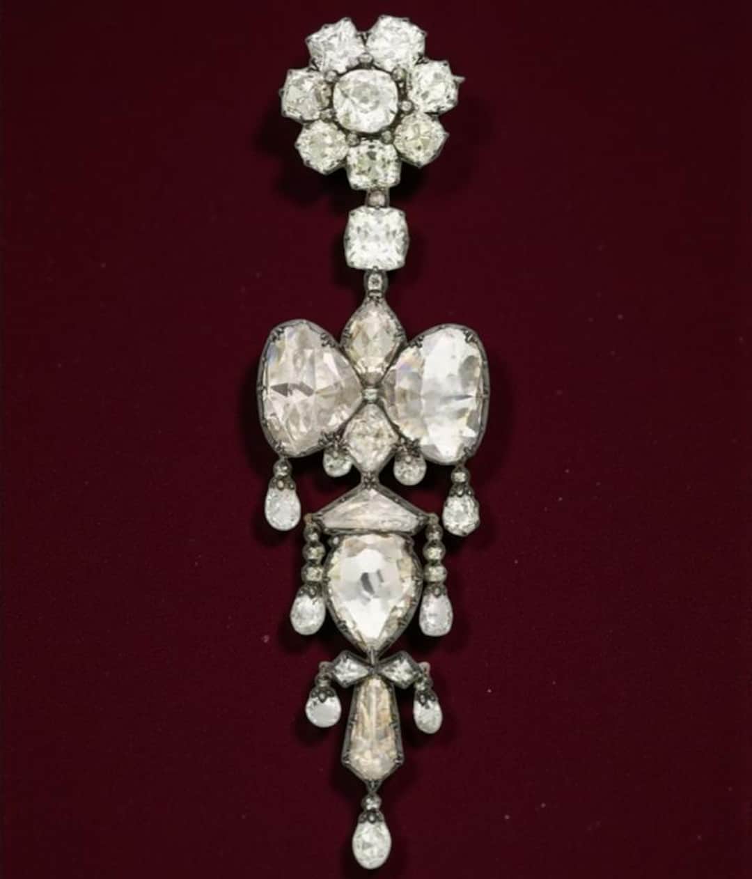 Empress Eugenie Reliquary Brooch in 925 Silver CZ Zircon, Gift for
