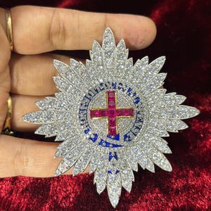 Orden de la liga de la familia real británica en plata de ley 925 y circonita cúbica, regalo para ella