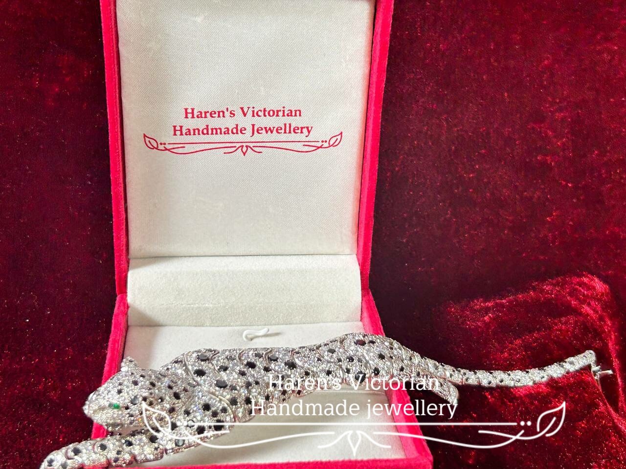 Art Deco Style 925 Sterling Silver CZ Zircon Onxy Body Art Deco Style 925 Sterling Silver CZ Zircon Onxy Body