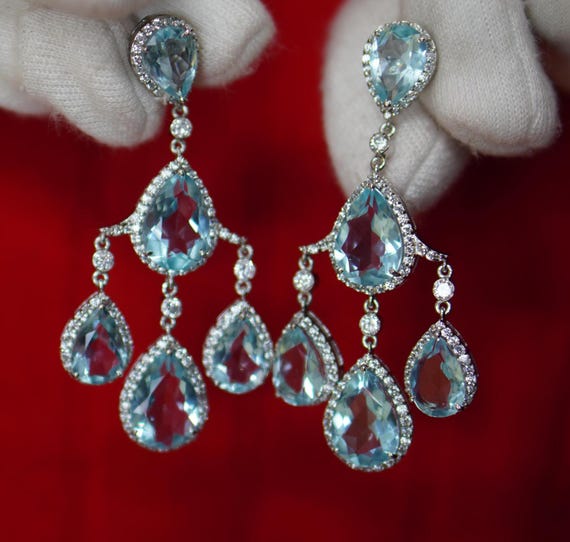 100% argento sterling 925 nuova goccia d'acqua zircone cubico pendente collana e orecchini per le donne set di gioielli da donna matrimonio  36