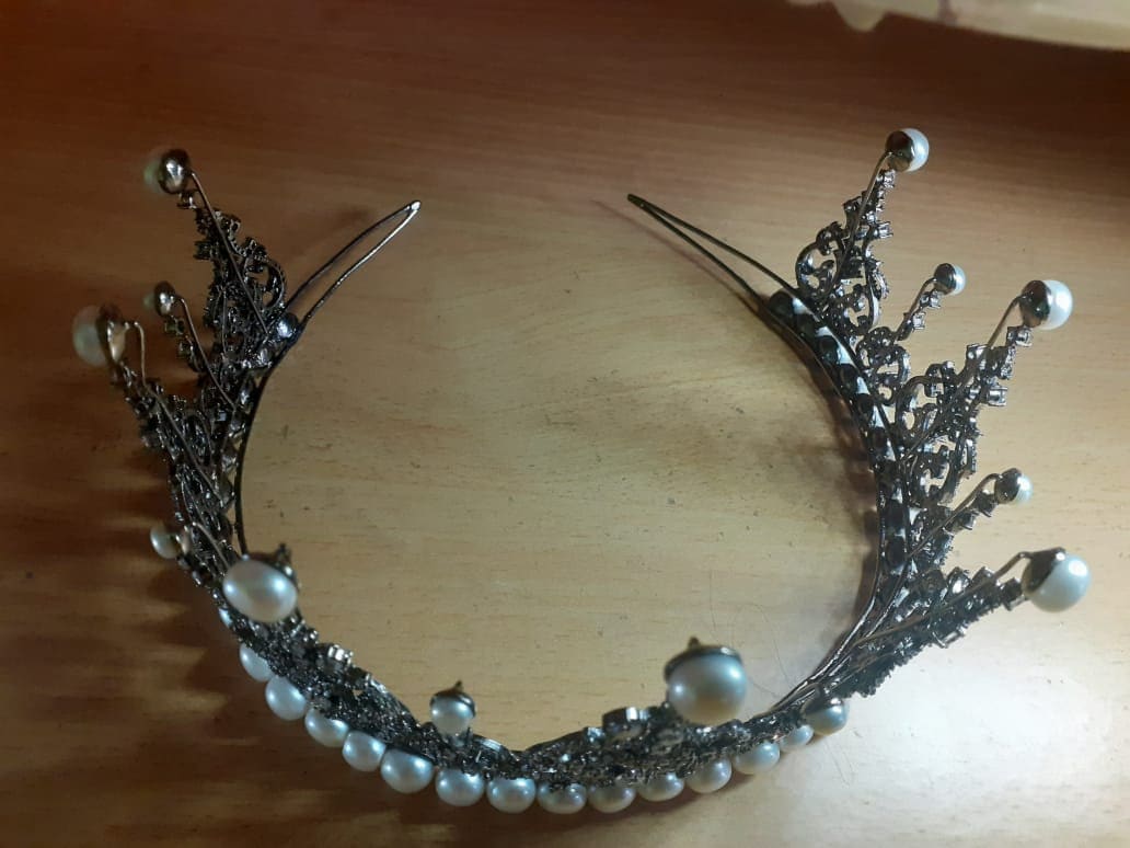 ✧tiara✧ Victorian: the Kent Festoon Pearl Tiara in 925 Sterling