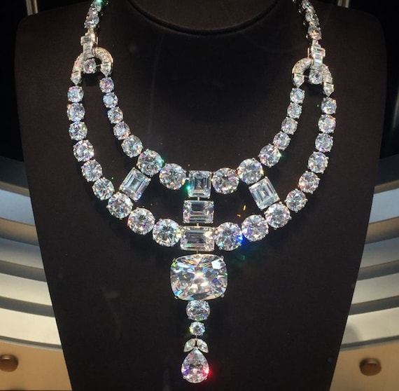 Ocean 8 Movie Necklace Statement Necklace 925 Sterling Silver Cubic Zircon Vintage Dress Necklace Maharaja of Nawanagar Necklace Replica Etsy