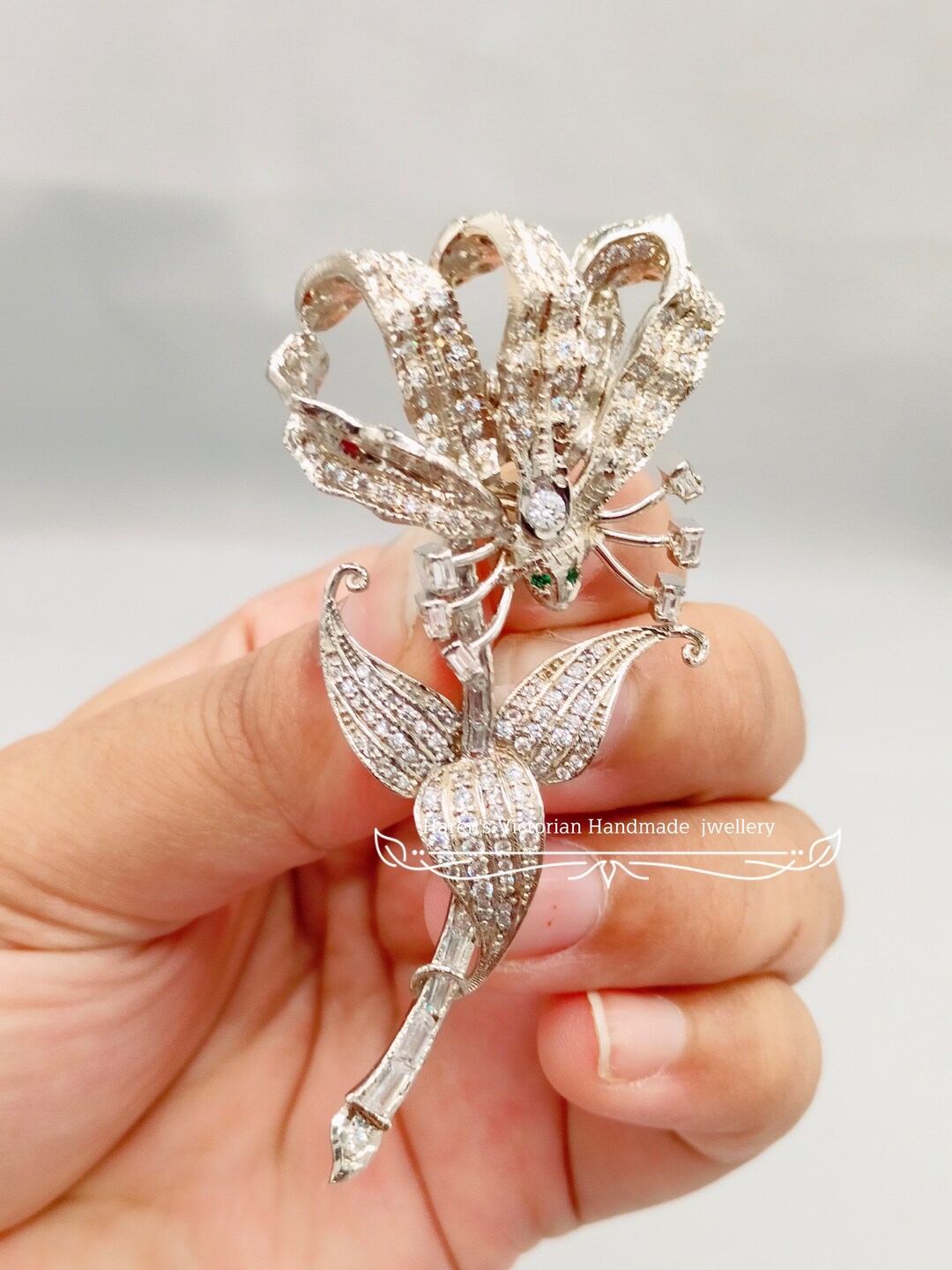 Edwardian Antique American Diamond 925 Sterling Silver Queen Elizabeth edwardian-antique-american-diamond-925-sterling-silver-queen-elizabeth