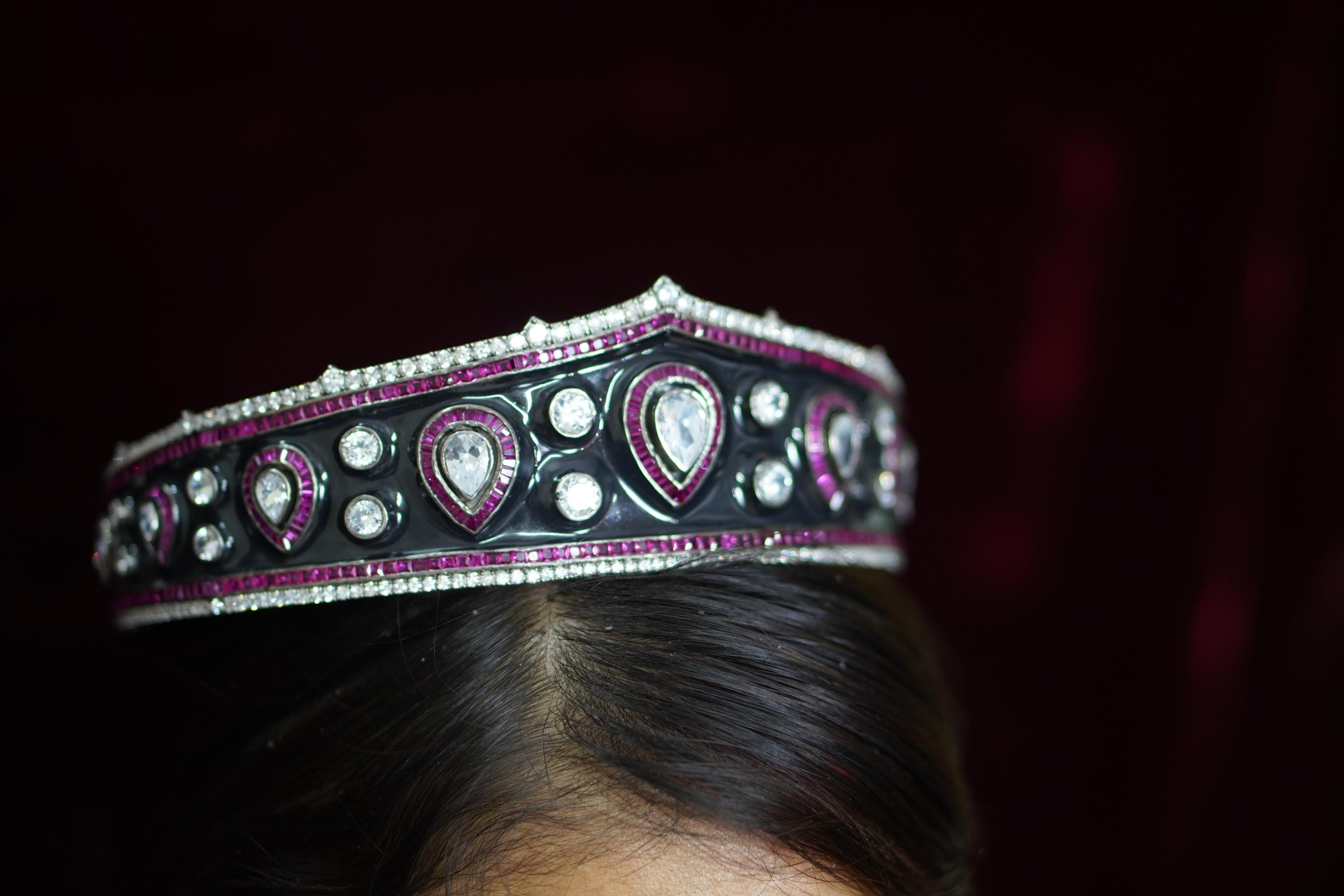 Vintage Reproduction 925 Sterling Silveramerican Diamond Black