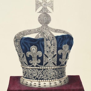 Imperial state crown of Great Britain , Britain Coronation crown of George IV in brass, cubic zircon