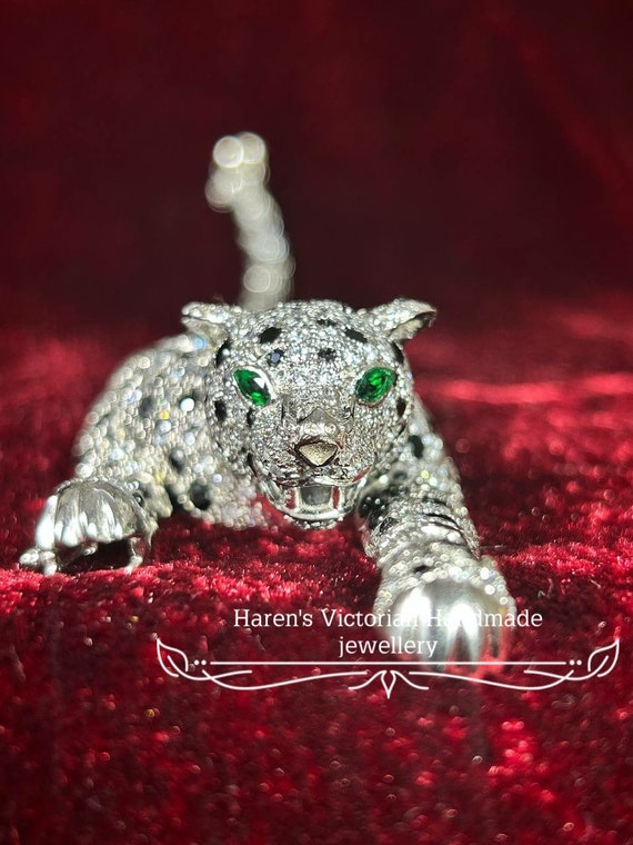Art Deco Style 925 Sterling Silver CZ Zircon Onxy Body Art Deco Style 925 Sterling Silver CZ Zircon Onxy Body