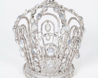 The Bismarck Moonstone crown in 925 silver Cubic zircon