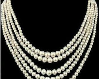 Kate Middleton five strand pearl necklace replica