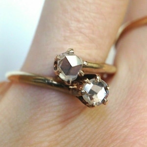 Victorian Era Antique 0.50 CTW Solitaire Rose Cut Diamond Ring Antique Engagement Ring