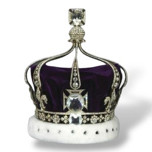British royal crown, Vintage  CZ Zircon Brass Queen  Mary&#39;s coronation crown
