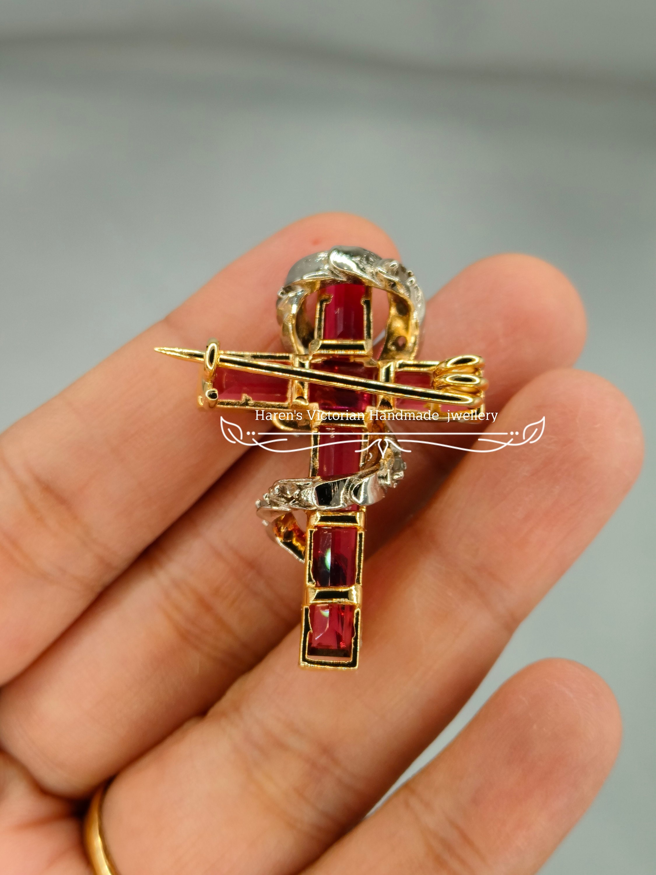 ジョージアンスタイルのローズカットダイヤモンド925スターリング