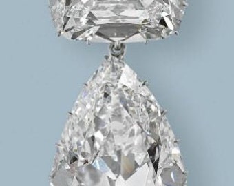 Queen Elizabeth Cullinan III & IV brooch, Queen Mary brooch in 925 sterling silver hallmarked, 5A Cz  wedding/Anniversary/Mother/ love gif