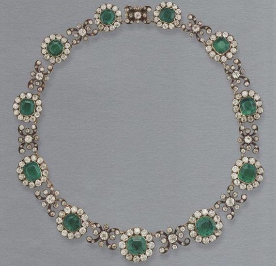 Collier inspiré de la famille royale duchesse de Manchester avec